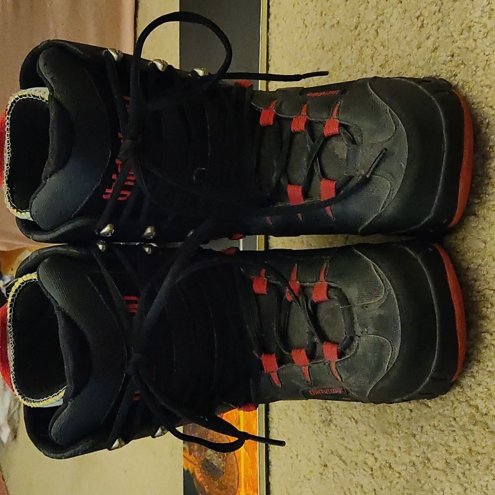 Thirty-two snowboard boots